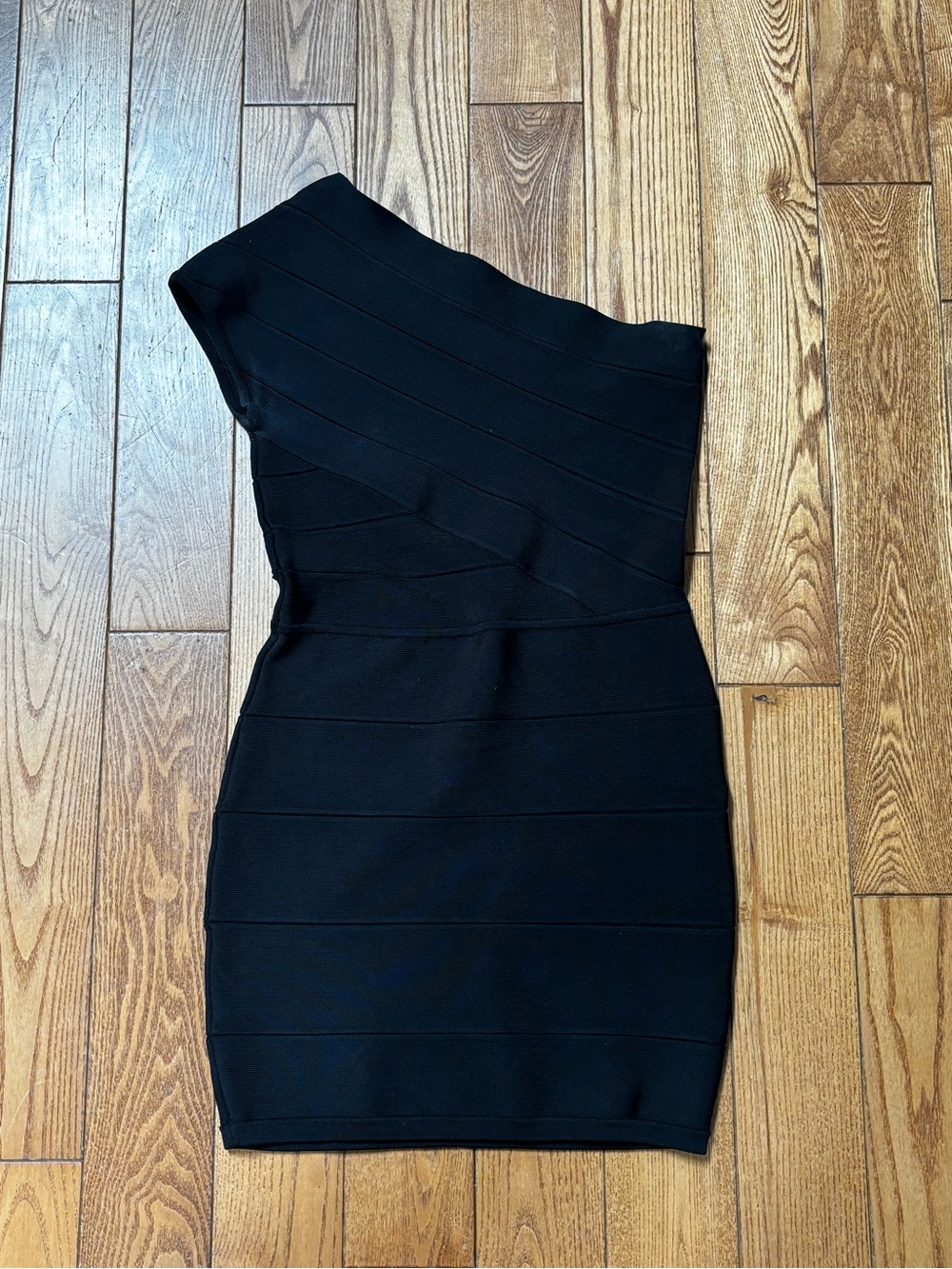 Guess by Marciano One-Shoulder Bandage Dress in black